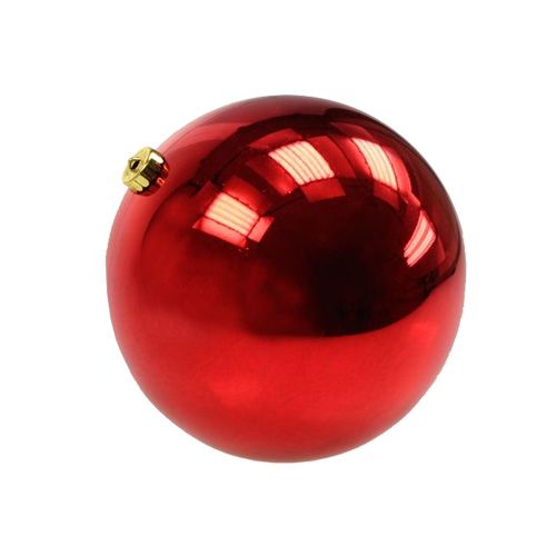 Vánoční koule plastová malá Ø14cm červená 1ks