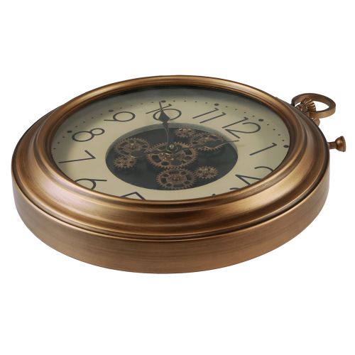 položky Nástěnná dekorace nástěnné hodiny ozubené hodiny bronzové krémové retro Ø54cm