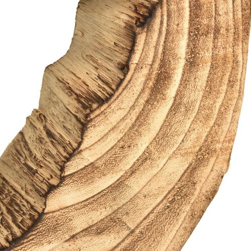 položky Rustikální dřevěný prsten na stojánku - Přírodní kresba dřeva, 54 cm - Jedinečná socha pro stylové bydlení