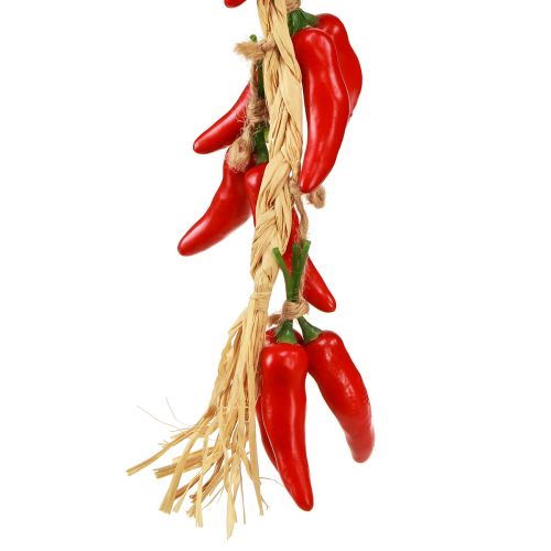 Floristik24 Ozdobný věšák letní chilli papričky červené umělé L50cm