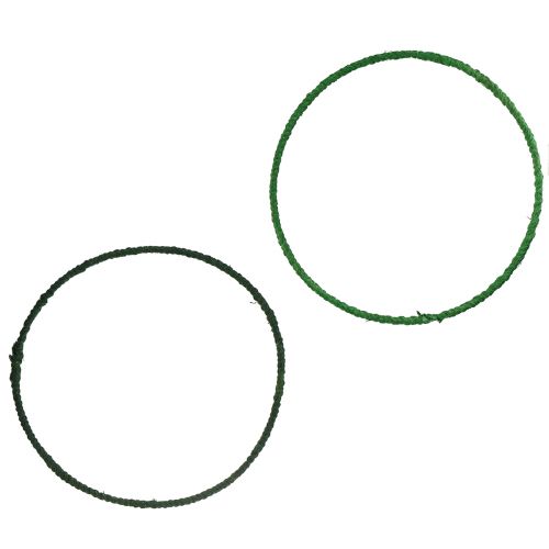 Ozdobný prsten jutová ozdobná smyčka zelená tmavě zelená Ø30cm 4ks