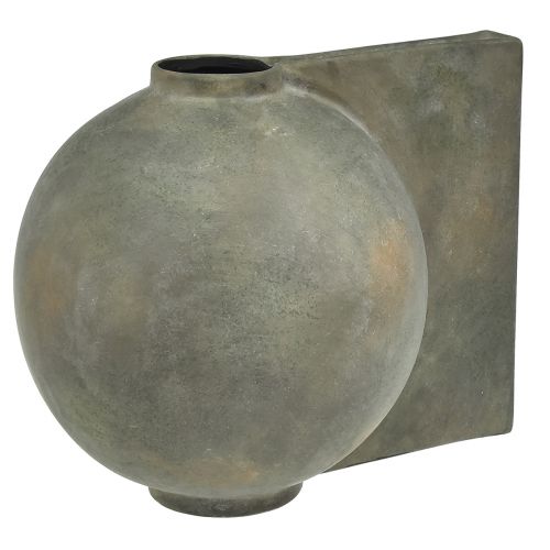Dekorativní váza keramická antický vzhled bronzově šedá 30×20×24cm