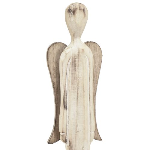 položky Anděl dřevěná figurka vánoční bílá praná H46cm 2ks