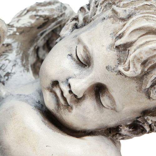 položky Anděl sedící ozdobná postava dekorace hrob šedá polyresin V18cm