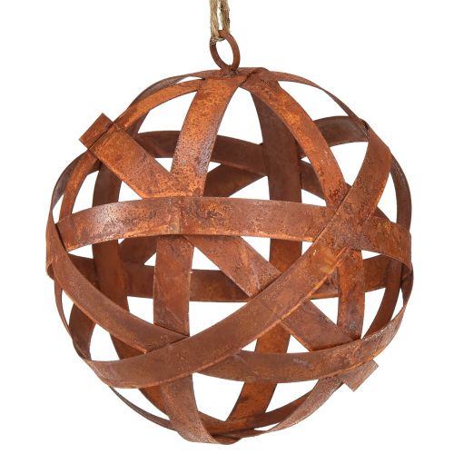 Rezavá kovová koule Ø15cm, 2 kusy - Dekorativní zahradní koule pro vaši venkovní výzdobu