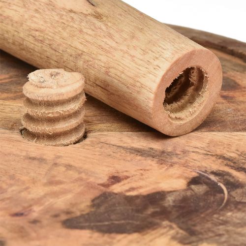 položky 2patrový dřevěný stojan na dorty mangové dřevo Ø35cm/Ø24cm H51,5cm
