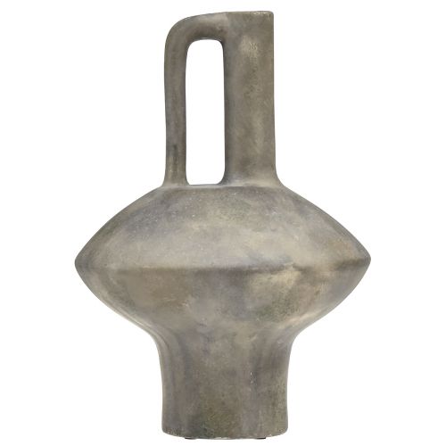 položky Keramická váza džbán starožitného vzhledu keramická šedá rez H27cm