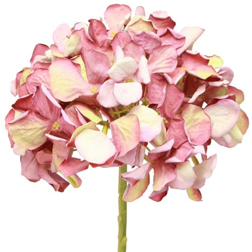 Umělá hortenzie velká růžová fialová Ø15cm L58cm 2ks