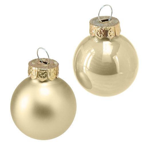 Mini vánoční koule skleněné perlové koule Ø2,5cm 22ks