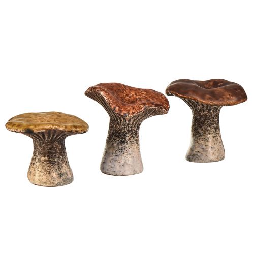 Dekorativní figurky houby inspirované přírodou v sadě 3 - různé odstíny hnědé, 6,4 cm - okouzlující akcenty pro zahradu a domov