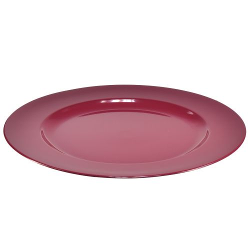 položky Všestranné tmavě červené plastové talíře – 28 cm, ideální pro dekoraci a venkovní použití – 4 kusy