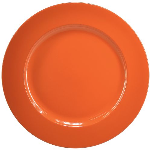Oranžové plastové talíře - 28 cm - Balení 4 ks Ideální na večírky a dekorace