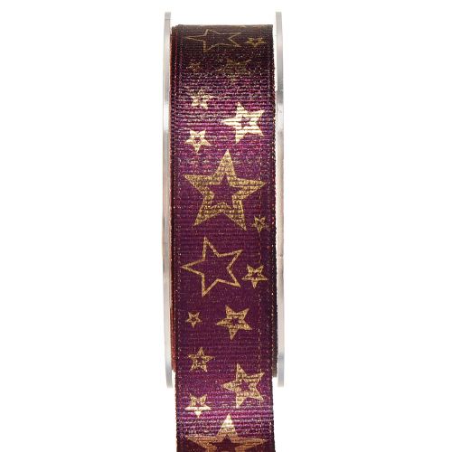 položky Hvězdicová stuha vánoční stuha Purple Gold Glamour W25mm L15m