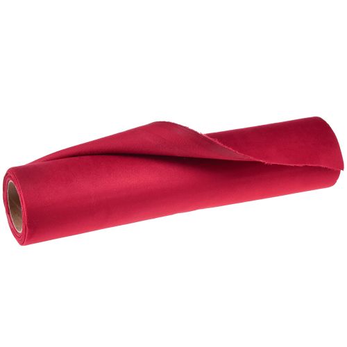 položky Sametový běhoun červený, lesklá dekorační látka, 28×270cm - běhoun na slavnostní dekoraci