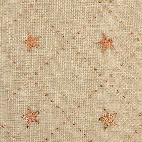 položky Vánoční běhoun na stůl s lesklými hvězdami, zlatý, 48cm x 4,5m - Slavnostní dekorace