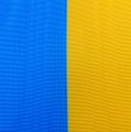 Floristik24 Věncové stuhy moaré modro-žluté 150 mm