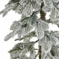 Floristik24 Umělý vánoční stromek Tenká zasněžená zimní dekorace V180cm