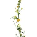 Floristik24 Umělé květiny dekorativní věšák jaro léto žluté bílé 150cm