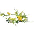Floristik24 Umělé květiny dekorativní věšák jaro léto žluté bílé 150cm