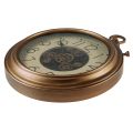 Floristik24 Nástěnná dekorace nástěnné hodiny ozubené hodiny bronzové krémové retro Ø54cm