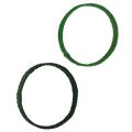 Floristik24 Ozdobný prsten jutová ozdobná smyčka zelená tmavě zelená 4cm Ø30cm 2ks