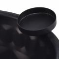 Floristik24 Dekorativní kovová miska v černé barvě – design Gugelhupf, 26 cm – stylový držák na čajovou svíčku pro útulné prostředí
