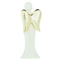 Floristik24 Figurky andělů keramický anděl bílé zlato 6cmx5cmx15cm 2ks
