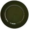 Floristik24 Elegantní tmavě zelený plastový talíř - 28cm - Ideální pro stylové stolní aranžmá a dekorace