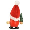 Floristik24 Vánoční trpaslíci dekorativní trpaslíci dřevo červená zelená H10,5/12cm 6 kusů